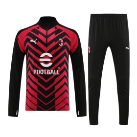 AC Milan Quarter Zip Sudadera De Entrenamiento 2023-24 Negra Roja - Hombre